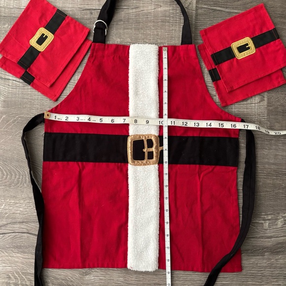 Kids Christmas Santa Apron with 4 coasters - Picture 2 of 3